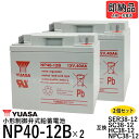 2個セット 台湾 YUASA ユアサ NP40-12B NP38-12 互換 セニアカー対応バッテリー SER38-12 SC38-12 HC38-12 NPC38-12 1