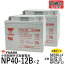 2個セット 台湾 YUASA ユアサ NP40-12B NP38-12 互換 セニアカー対応バッテリー SER38-12 SC38-12 HC38-12 NPC38-12