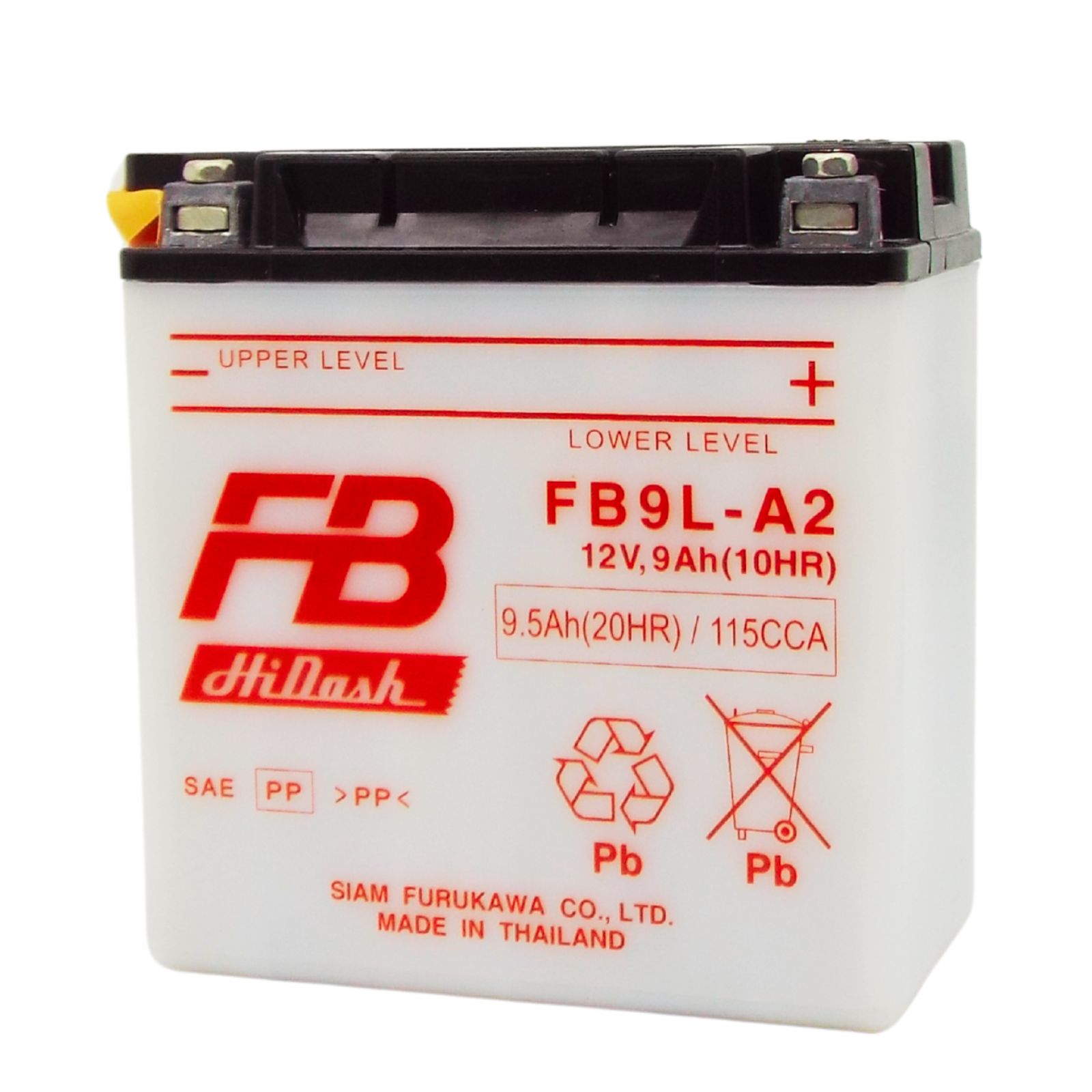 古河電池 FB9L-A2 開放型 バイクバッテリー 液別【互換 ユアサ YB9L-A2】 FB フルカワ