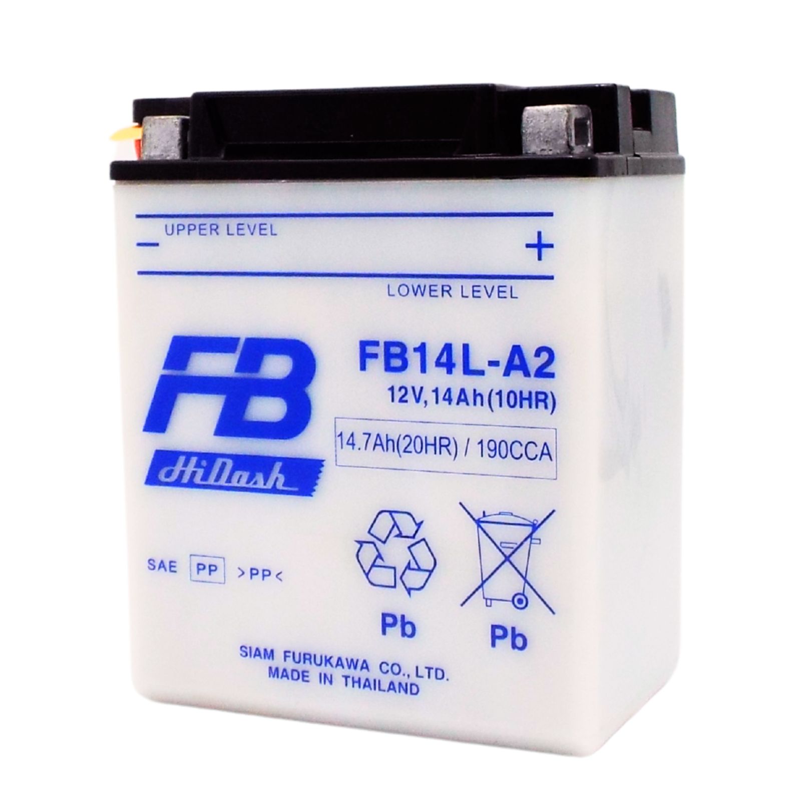 古河電池 FB14L-A2 開放型バイクバッテリー 液別【互換 YUASA ユアサ YB14L-A2】