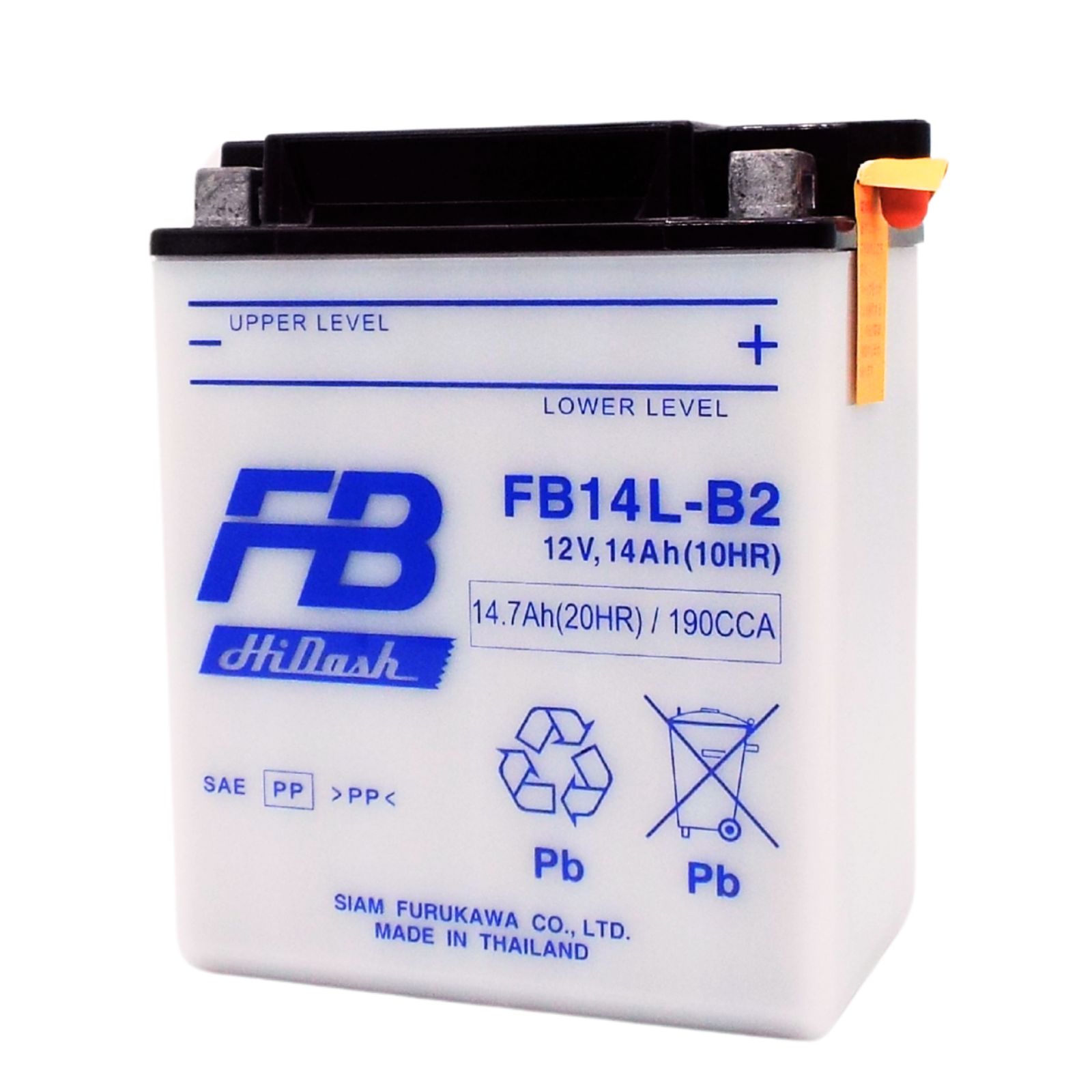 古河電池 FB14L-B2 開放型バイクバッテリー 液別【互換ユアサYB14L-B2】除雪機バッテリー