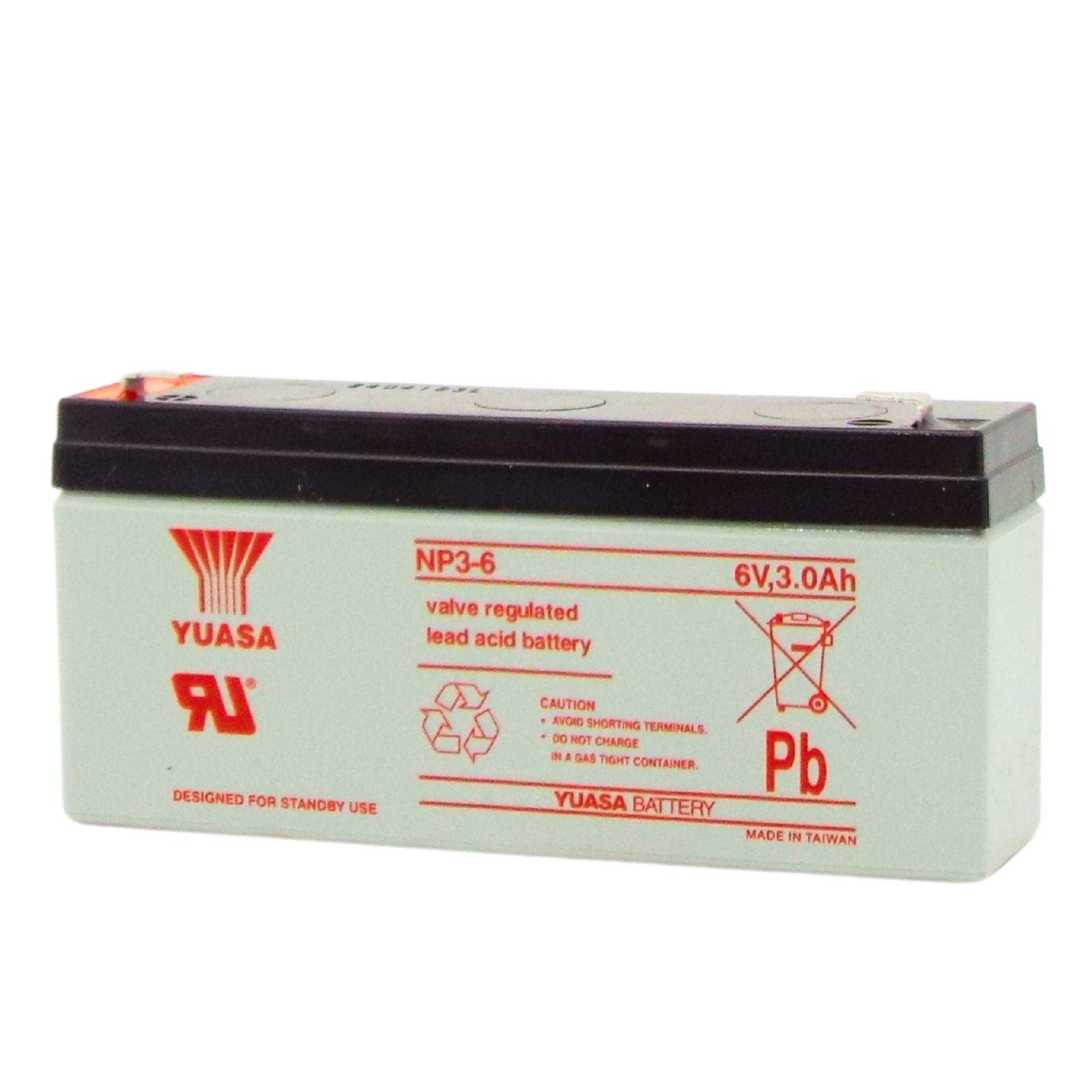 台湾ユアサ YUASA NP3-6 小形制御弁式鉛蓄電池 新品 シールドバッテリー UPS【互換 WB634 UB634 D5732 PS630】