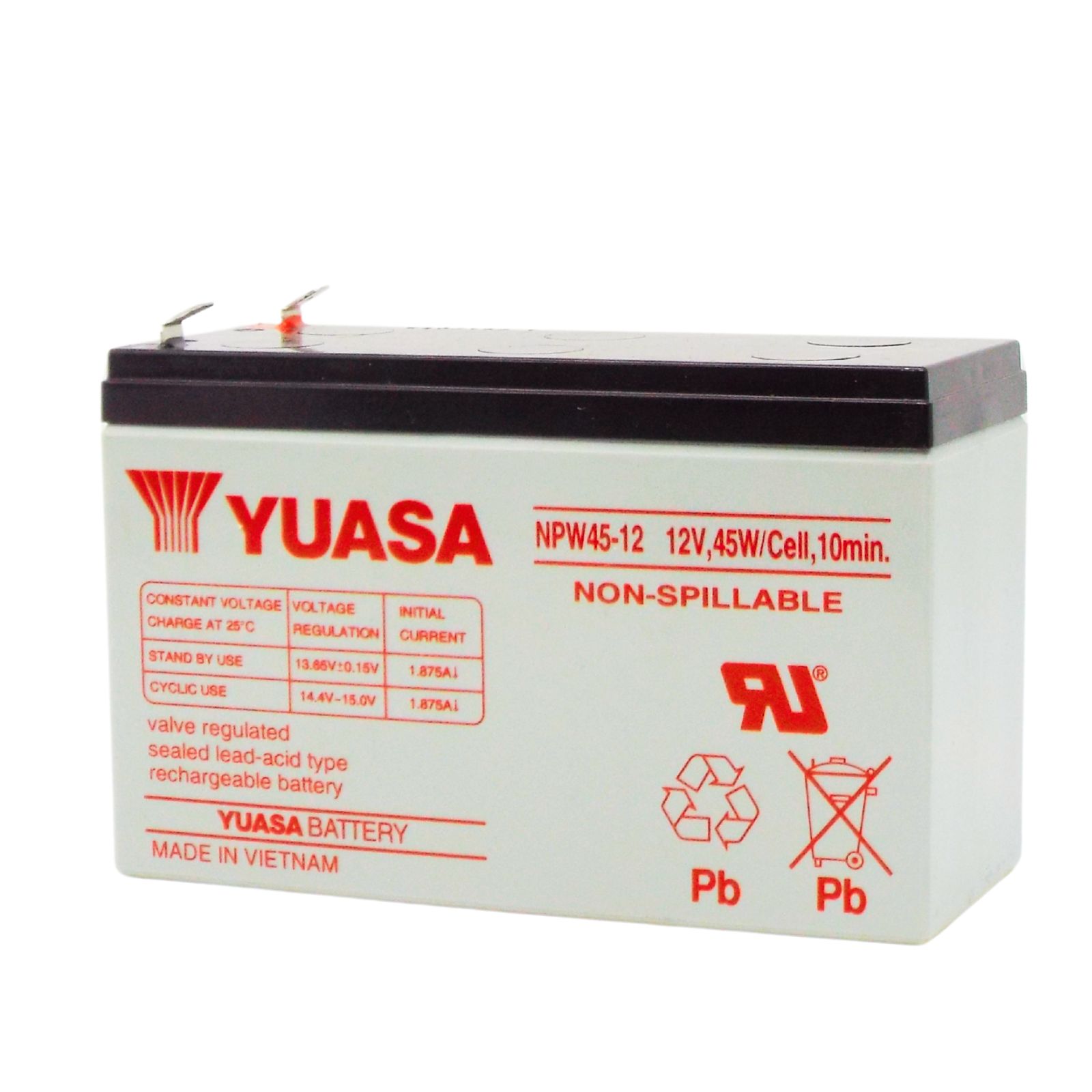 ユアサ YUASA NPW45-12 シールドバッテ