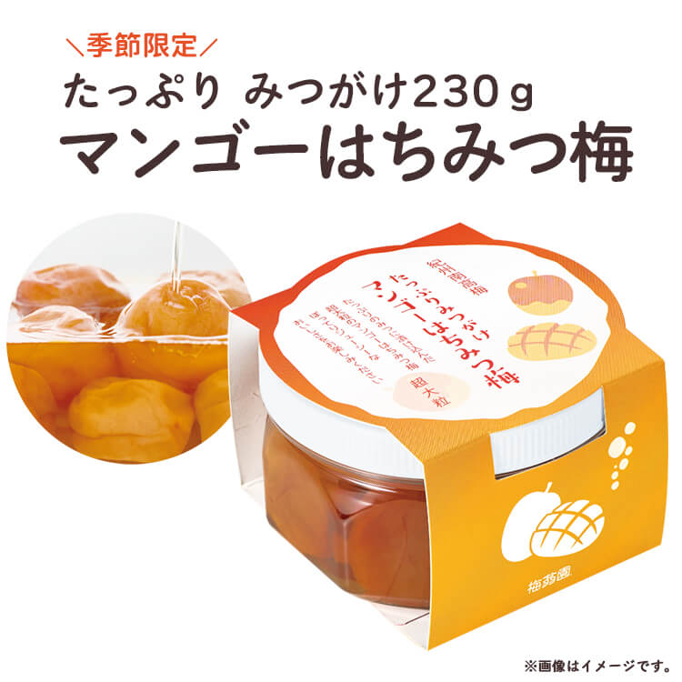 たっぷりみつがけ マンゴーはちみつ梅230g とろ〜り甘い フルーツ梅干し はちみつ...