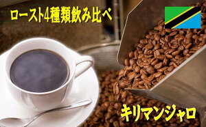【送料無料】『キリマンジャロ』【ロースト飲み比べのセット】メール便 100g×4種 計400g コーヒー豆 飲み比べ 送料無料 コーヒー 珈琲 Coffee メール便