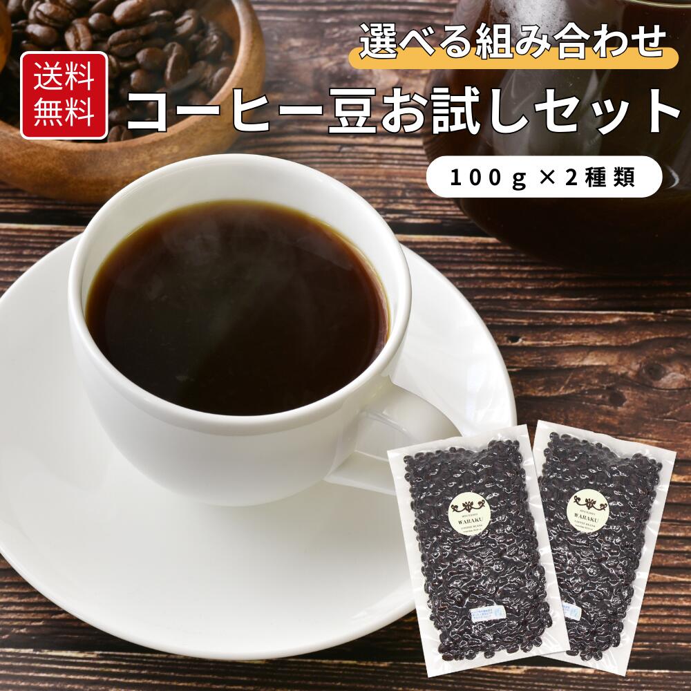 楽天焙煎元　和樂【新商品特価！】コーヒー豆 お試しセット ポイント消化 送料無料 専門店 コーヒー 焙煎したて 100g×2袋 飲み比べ お買得 ネコポス おうちカフェ 珈琲 自家焙煎 全国送料無料 自宅用