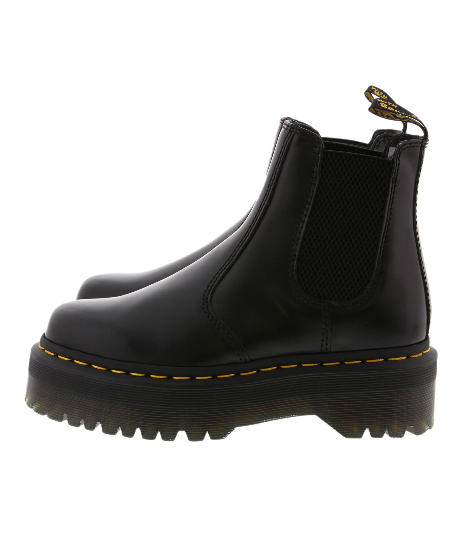 Dr.Martens 2976 Quad(24687001)【ドクターマーチン 2976 クアッド】正規品 レディース ウィメンズ シューズ ブーツ 靴 フットウェア 天然皮革 レザー チェルシーブーツ カジュアル ストリート バンド ビンテージ風 ブラック 23~25cm