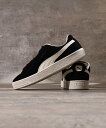 PUMA × PLEASURES SUEDE XL XLD(39605701)【プーマ×プレジャーズ スエード XL XLD】国内正規品 コラボ メンズ シューズ スニーカー 靴 フットウェア ストリート カジュアル スポーツ 26.0～28.0cm 黒 ブラック ローカット 本革 1