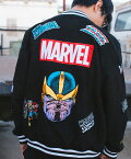 10%OFF BAIT × MARVEL VARSITY JACKET(237-MRV-JKT-001)【ベイト×マーベル ヴァ—シティー ジャケット】国内正規品 コラボ ユニセックス アウター スタジャン 秋冬 カジュアル アメコミ 漫画 復刻 X-メン スパイダーマン VENOM 超人ハルク アイアンマン サノス