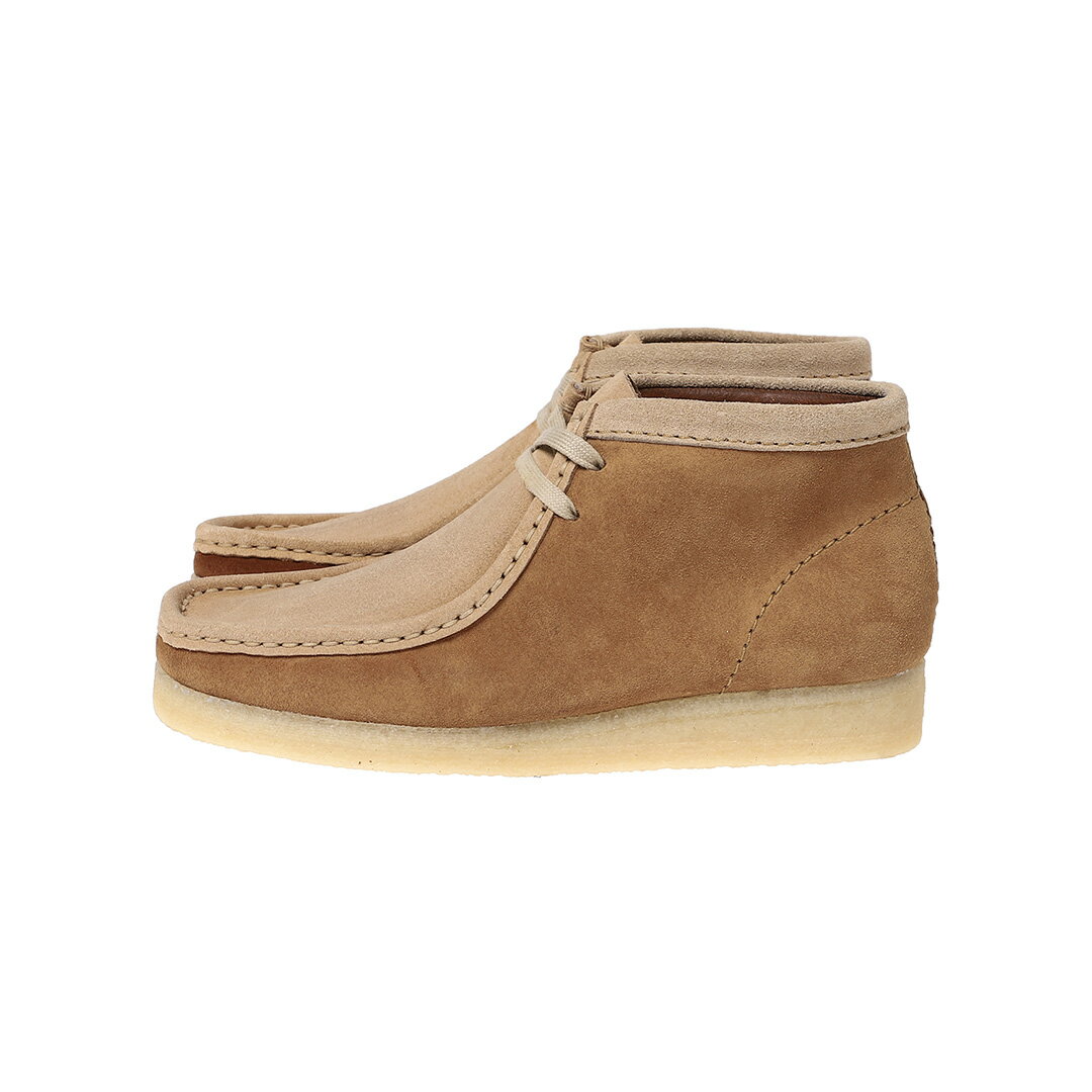 Clarks Wallabee Boot. Tan Combi (26169841)【クラークス ワラビーブーツタンコンビ】正規品 レディース ウィメンズ モカシン アンクルブーツ フットウェア 靴 ミドルカット ストリート カジュアル シンプル ナチュラル ベージュ 23~24.5cm