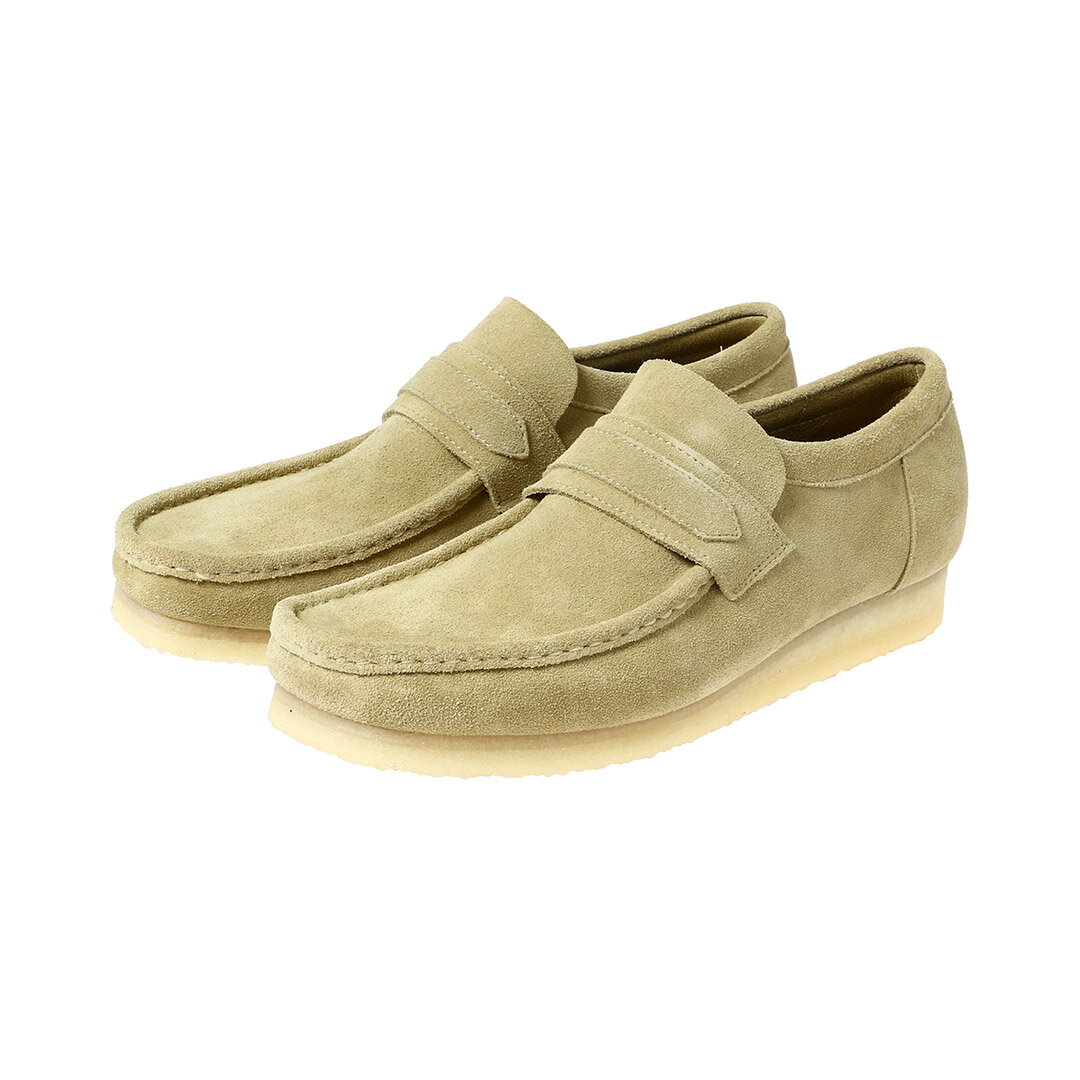 Clarks WallabeeLoafer Maple Suede(26172504)【クラークス ワラビーローファー メープル スエード】正規品 メンズ モカシン ブーツ フットウェア 靴 ストリート カジュアル シンプル ナチュラル ローカット ベージュ 25~28cm 23SS 新作