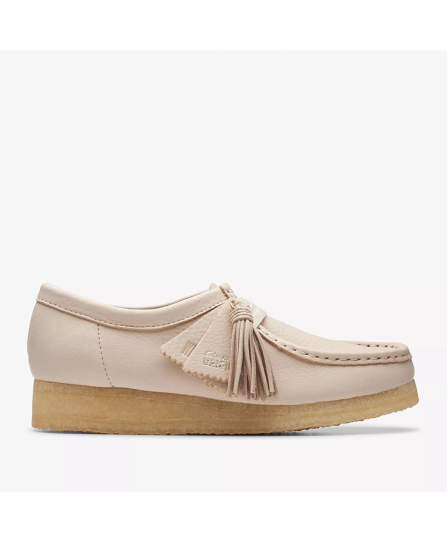 Clarks Wallabee. Beige Leather(26175773)【クラークス ワラビー ベージュ レザー】正規品 レディース ウィメンズ モカシン ブーツ フットウェア 靴 ストリート カジュアル シンプル ナチュラル ローカット オールシーズン ピンク 23~24.5cm 新作 24SS