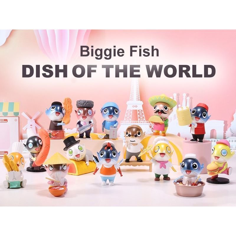 POP MART BIGGIE FISH DISH OF THE WORLD(BOX)(0001448630043BOX)国内正規品 トイ おもちゃ フィギュア キャラクター コレクション ホビー ボックスセット 大人買い 泡泡瑪特