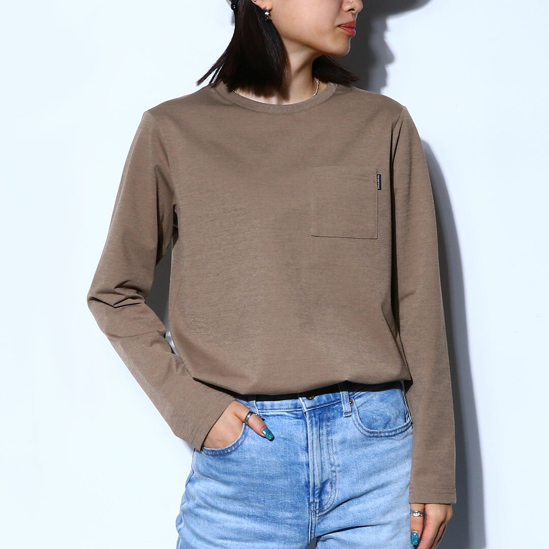 THE NORTH FACE L/S Airy Relax Tee (NTW12260)【ノースフェイス ロングスリーブエアリーリラックスティー】レディー ウィメンズ トップス Tシャツ 長袖 カジュアル シンプル ストリート スポーティー 吸汗速乾 M~L ブラック ホワイト ブラウン クルーネック