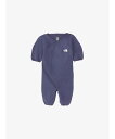 30%OFF THE NORTH FACE B Cradle Cotton 2way Rompers(NTB32353)【ザノースフェイス クレイドルコットン2wayロンパース】正規品 ベビー 赤ちゃん用 子供用 育児 キッズ トップス カバーオール 半袖 ショートスリーブ ブルー ベージュ XS 23FW 新作