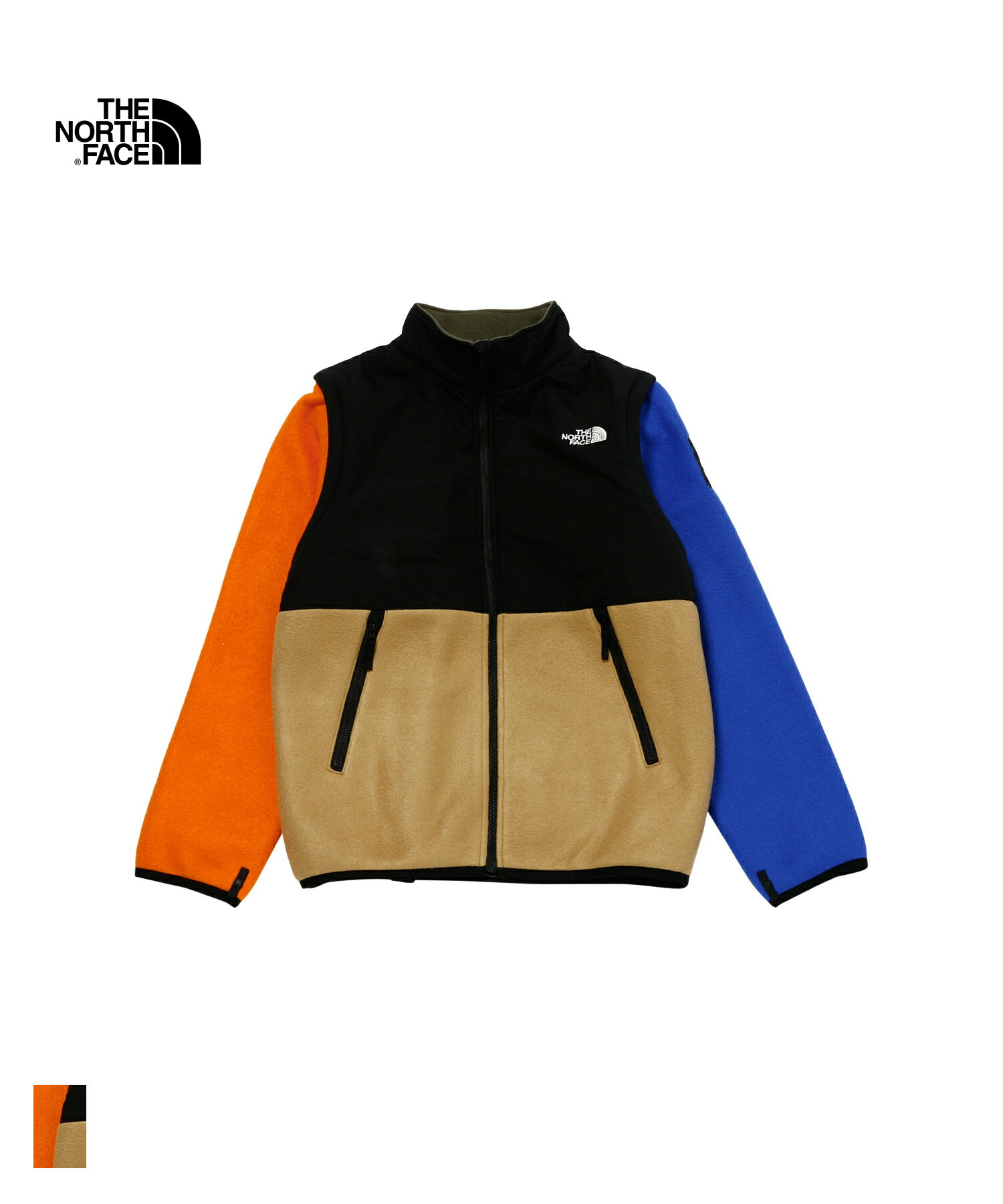 楽天BAITTHE NORTH FACE Grand Denali 2way Jacket（NAJ72337）【ザノースフェイス グランドデナリ2ウェイジャケット】正規品 キッズ アウター ブルゾン ベスト 袖取り外し可能 子供服 長袖 アウトドア カジュアル シンプル 100~150cm マルチカラー 秋冬 23FW