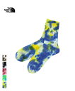 NORTH FACE Tie Dye Crew (NN82316)国内正規品 メンズ 靴下 ソックス グッズ 小物 ファッション雑貨 カジュアル ストリート スポーティー オールシーズン ブルー ネイビー オリーブ ピンク イエロー コットン ギフト 24SP