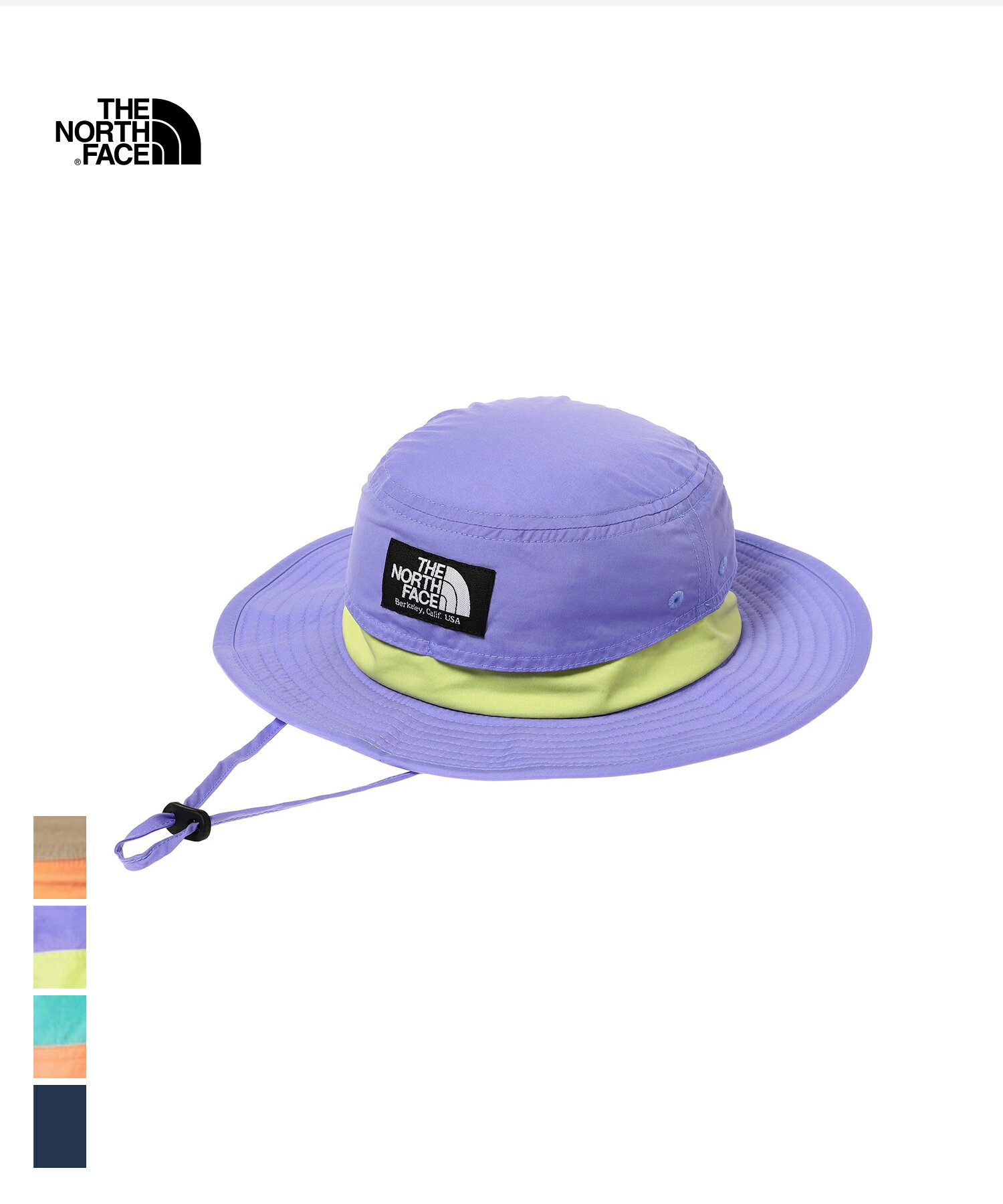 楽天BAITTHE NORTH FACE Kids Horizon Hat （NNJ02312）【ノースフェイス キッズホライズンハット】国内正規品 ユニセックス 子ども用 ハット ヘッドウェア 帽子 アウトドア バーベキュー 紫外線対策 日よけ 通気性 UVケア M/L ネイビー ブルー パープル ベージュ 24SP