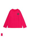 楽天BAITTHE NORTH FACE L/S Small Square Logo Tee（NTJ32357）【ノースフェイス ロングスリーブ スモールスクエアロゴTシャツ】 正規品 キッズ トップス 長袖 カワイイ カジュアル ストリート ホワイト ブラック ベージュ ピンク 子供服 110~150cm 23FW