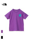 THE NORTH FACE S/S Small Square Logo Tee(NTJ32358)【ノースフェイス ショートスリーブスモールスクエアロゴティー】国内正規品 キッズ トップス Tシャツ 半袖 シンプル カジュアル ストリート コットン ホワイト ブラック パープル 100~150cm 春夏 24SP