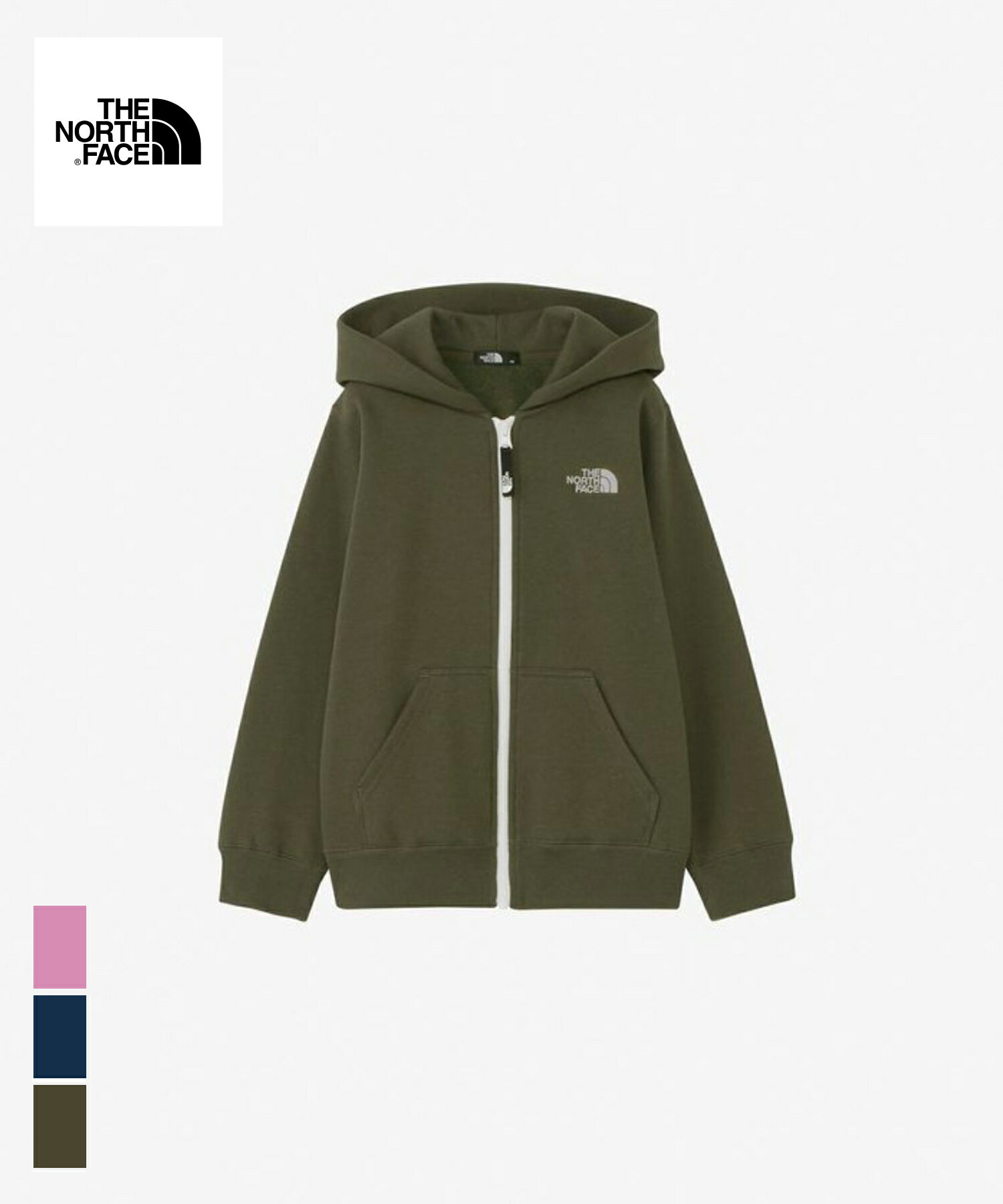 楽天BAITTHE NORTH FACE Rearview FullZip Hoodie（NTJ62261）【ノースフェイス リアビューフルジップフーディ】正規品 キッズ 子ども用 育児 子育て トップス パーカー 厚手 暖かい 裏起毛 カジュアル ストリート オリーブ ネイビー ピンク 100~150 秋冬 23FW新作