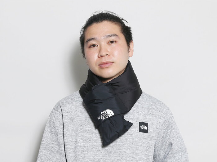 【ラスト1点 ブラック】THE NORTH FACE Nuptse Muffler(NN72003)【ノースフェイス ヌプシマフラー】メンズ レディース ユニセックス グッズ 防寒 あったか 保温性 ワンポイント 機能性 ダウン ボリューム感 カジュアル ストリート