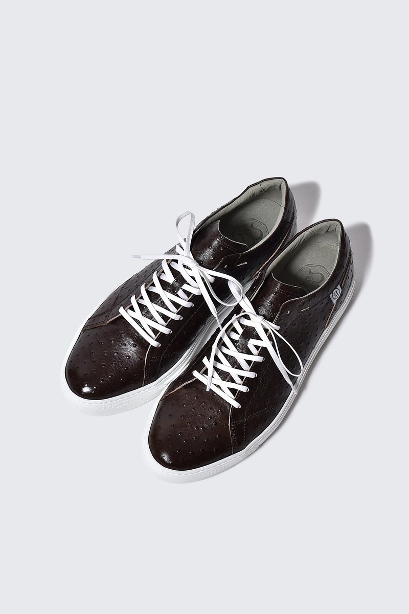レザースニーカー（B1-1-2108-02）ビターブラウン