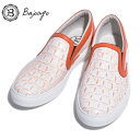 スリッポン(B1-2-1808-23)ホワイトオレンジ