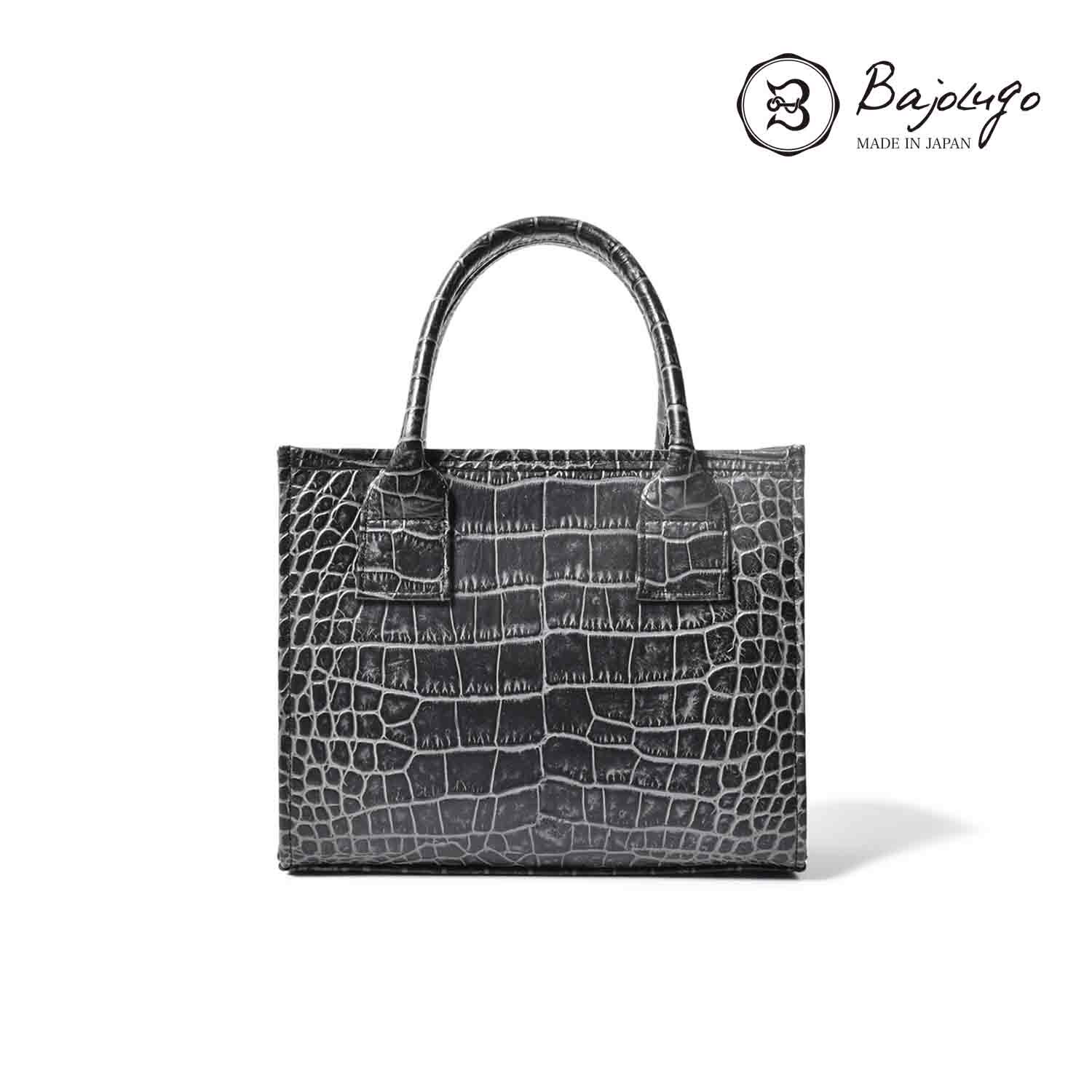 バジョルゴ 黒 レザートートバッグ 小型 トートバッグ｜BajoLugo