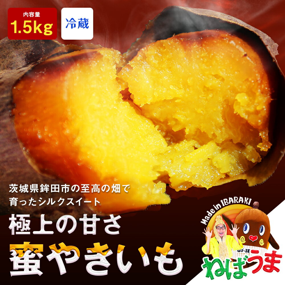 焼き芋 厳選★極上の甘さ★至高の畑で栽培【冷蔵 1.5kg】 熟成 60日間 シルクスイート 蜜焼き芋 高糖度 さつまいも スイーツ 茨城県鉾田産