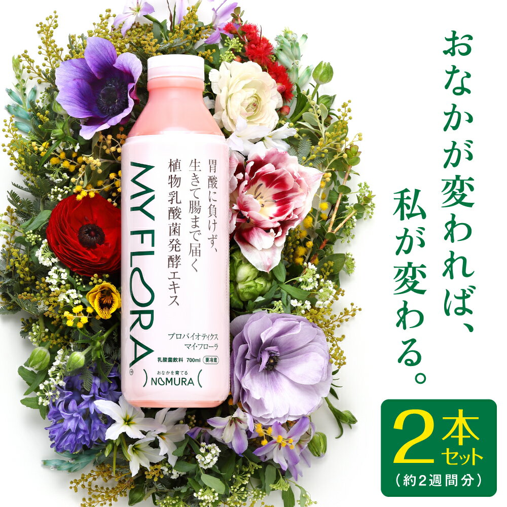 乳酸菌ドリンク マイフローラ 2本セット(2週間分)乳酸菌飲料 香料 植物乳酸菌発酵エキス MYFL ...