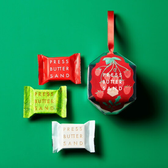 【公式】【新商品】PRESS BUTTER SAND バターサンド ホリデーギフトオーナメント 3個入【クリスマス 期間限定 お取り寄せ プレゼント 手土産 お菓子 スイーツ 洋菓子 焼き菓子 詰め合わせ 誕生日 個包装 おしゃれ お礼】のサムネイル