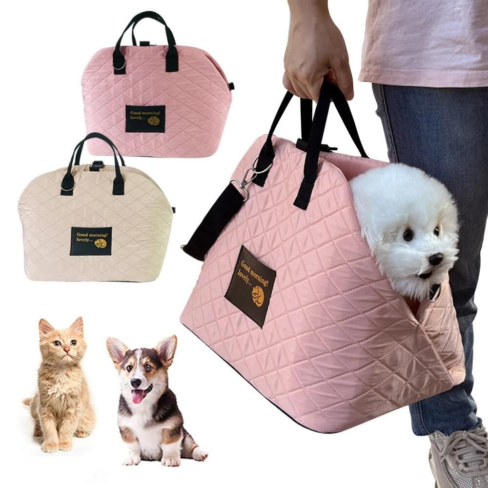 ペット キャリーバッグ 犬 猫 ペットキャリー トートバッグ 小型犬 帆布 生成り ショルダー 顔出し キャンバス 肩掛け バッグ キャリーケース 高耐久 リップストップ 犬用 猫用 小動物