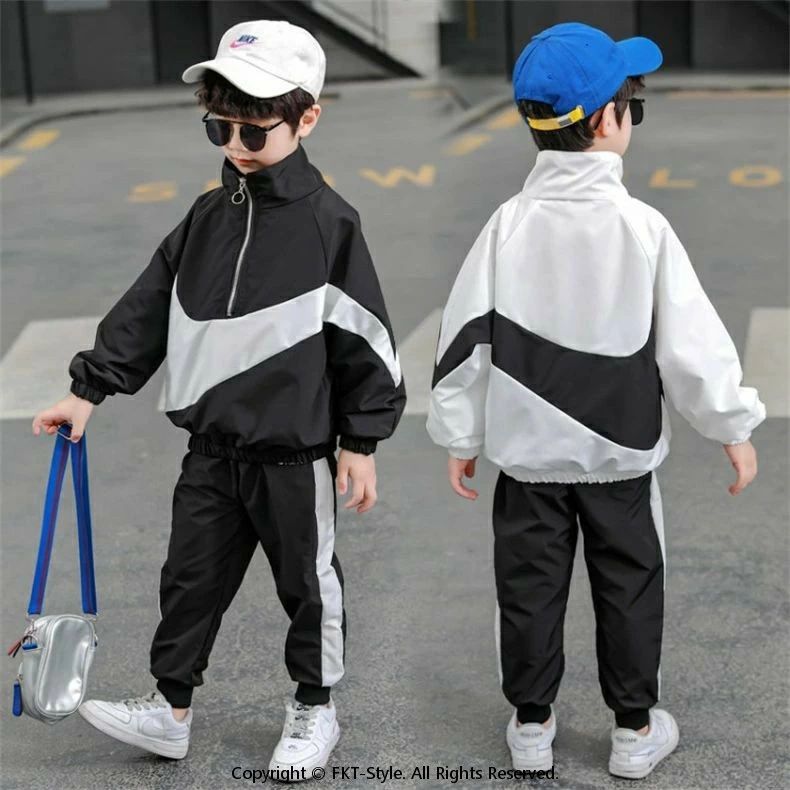 子供服 ウインドブレーカー パンツ セットアップ ジャージ キッズ 男子 スポーツ スタイル 上下 韓国 男の子 男児 長袖 ジュニア 2点セット 子供服 トップス 長ズボン おしゃれ
