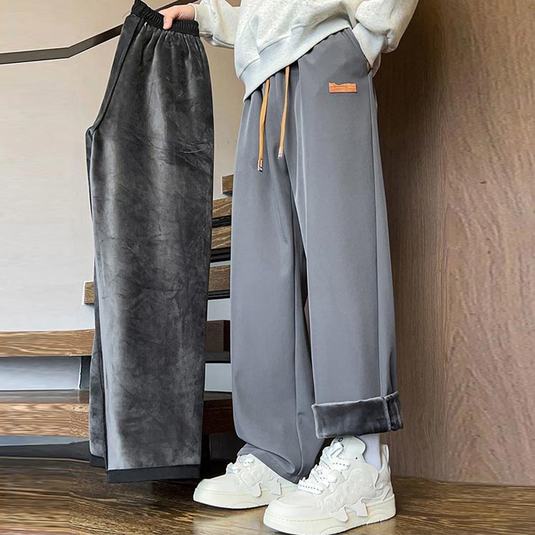 防風 防寒 裏ボア ワイドパンツパンツ イージーパンツ メンズ キャンプ 裏起毛 パンツ 秋冬 あったか 作業着 裏フリース カジュアルパンツ ストレート 暖かいパンツ 部屋着 ルームウェア 雪 冬 ズボン ゆったり ウエストゴム 敬老の日 ギフト プレゼント bakka-10009816 バッカ サンプル画像2