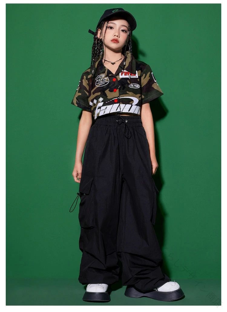 【原産国／製造国: 中国】 .迷彩 tシャツ、キッズダンス衣装、セットアップ、k-pop 衣装、へそ出し、半袖トップス、ヒップホップ、韓国 子供服、演出服、カーゴパンツ、女の子、社交ダンス、長ズボン、練習服、ショート丈シャツ、HIPHOP、応援団、発表会、ステージ衣装、ダンスウェア、衣装セットを探す方におすすめ。人気ランキングやセール商品をお探しの方にも適した衣装です。。 指定された配送時間は承っておりません。【くらしデザイン商店】