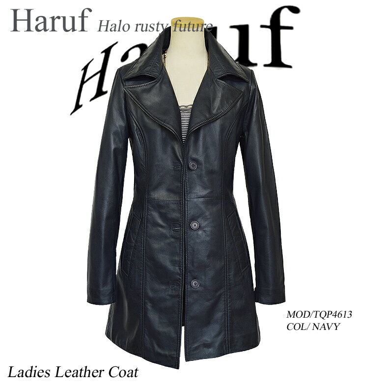 本革 ラムレザー チェスターコート レザーコート レディース レザージャケット 革ジャン 革コート シンプル おしゃれ ブランド レディースコート レザー ハーフコート 羊革 ブラック 黒 tqp4613bk 秋冬