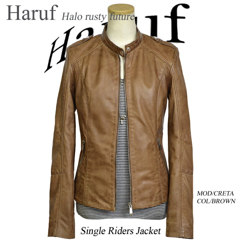 レザージャケット ライダースジャケット レディース 本革 革ジャン シングルライダース レザーブルゾン スタンドカラー レディースアウター 黒 cretabk 秋冬