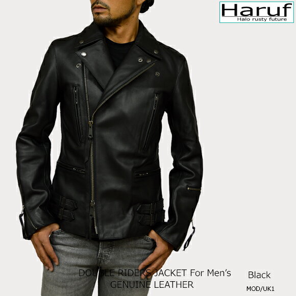 ダブルライダースジャケット レザージャケット 革ジャン メンズ 本革 ダブルライダース シングルライダース メンズアウター ブルゾン 革ジャケット 皮ジャン バイクウェア バイクジャケット ブラック 黒 大きいサイズ 秋 冬 uk1marbk