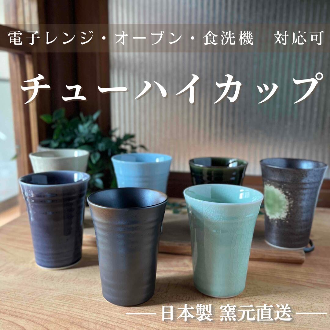 タンブラー 美濃焼 磁器 ソーサー 日本製 和食器 電子レンジ 食洗機 ギフト 340ml【チューハイカップ】06002