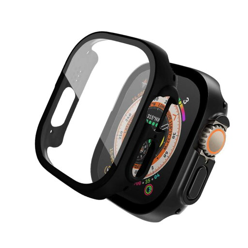 AiMaoo Apple Watch Ultra 49mm 対応 ケース 強化ガラスフィルム 保護 カバー 硬質ポリPC素材 一体化 耐衝撃 傷防止 変色防止 全面カバー 全面保護 スマートウォッチ Apple Watch Ultra 49mm (ブラッ AiMaoo Apple Watch Ultra 49mm 対応 ケース 強化ガラスフィルム 保護 カバー 硬質ポリPC素材 一体化 耐衝撃 傷防止 変色防止 全面カバー 全面保護 スマートウォッチ Apple Watch Ultra 49mm (ブラッ