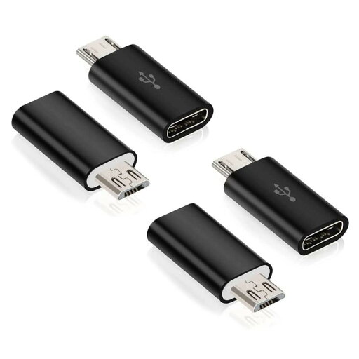 Type C to Micro USB 変換アダプタ 急速充電/データー転送/ 56Kレジス Type C to Micro USB 変換コネクタ (4個セット)充電コネクター スマホ 充電 データ伝送 軽量タイプ(ブラック)RuiMi Type C to Micro USB 変換アダプタ 急速充電/データー転送/ 56Kレジス Type C to Micro USB 変換コネクタ (4個セット)充電コネクター スマホ 充電 データ伝送 軽量タイプ(ブラック)RuiMi