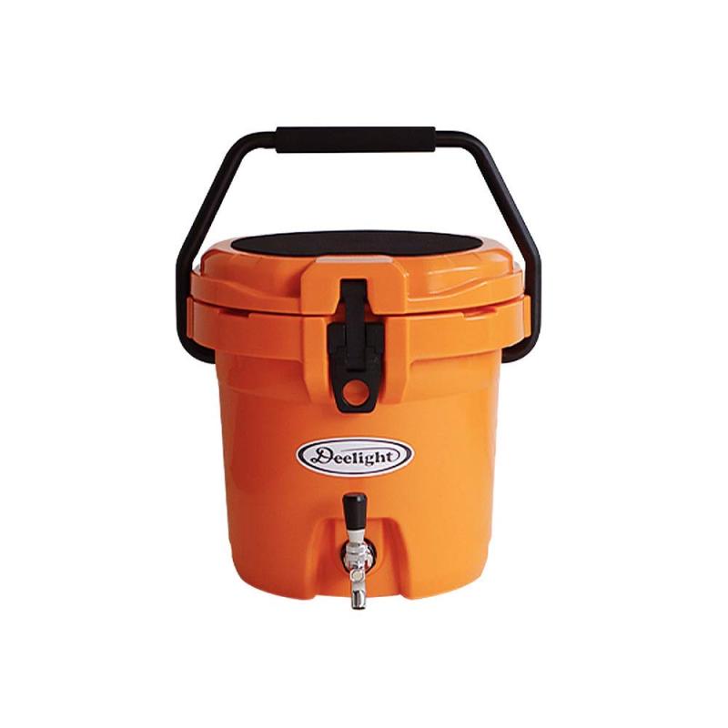 アイスバケット 2.5 gallon [ オレンジ / 9.34L ] Deelight Ice Bucket レバー式