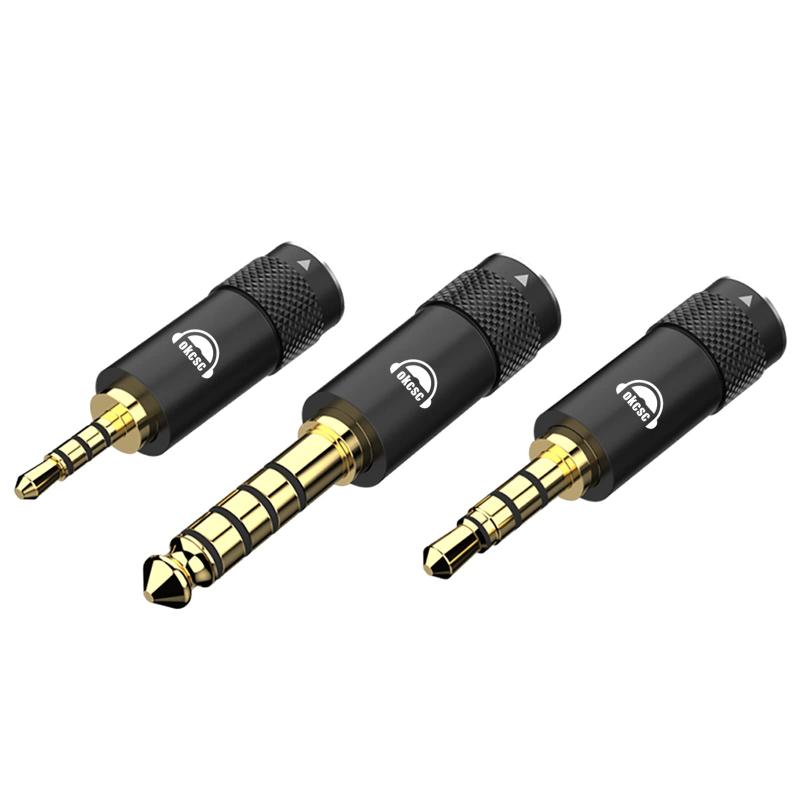 okcsc プラグ 変換アダプタ ケーブルアクセサリー 交換用 ケーブルなし TRN用 OKCSC用 TX、TN、T2 Pro、AS300、AS500などに適合する 金メッキ