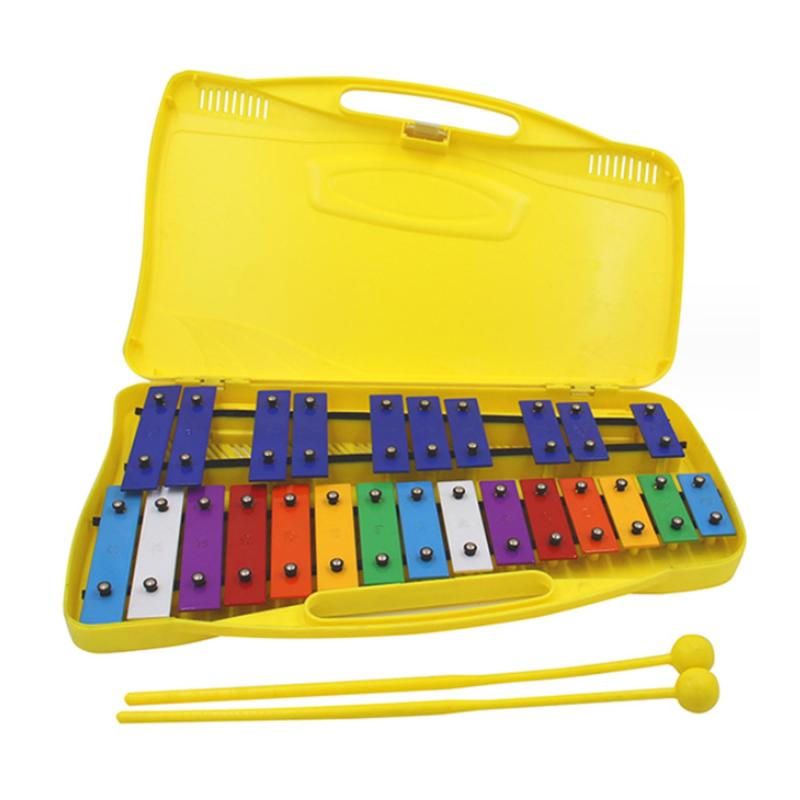 Asdays 鉄琴 25音 ドラム 打楽器 音楽 教育用 ギフト カラフル スタンド付き 持ち運び便利