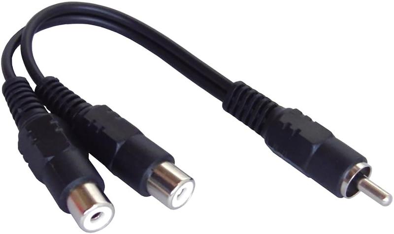 フジパーツ RCA 分配ケーブル ピンプラグ 分配 (ピンプラグ×1-ピンジャック×2) 0.1m/FNT-512