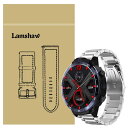 Lamshaw for LEMFO LEM12 バンド, ステンレス メタル ベルト 交換バンド 対応 LEMFO LEM12 スマートウォッチ