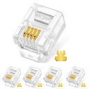 100個セット モジュラープラグ モジュラケーブル RJ11プラグ コネクタ RJ11 モジュラーコネクタ モジュラー コネクタ 電話ケーブル用 プラスチック製...