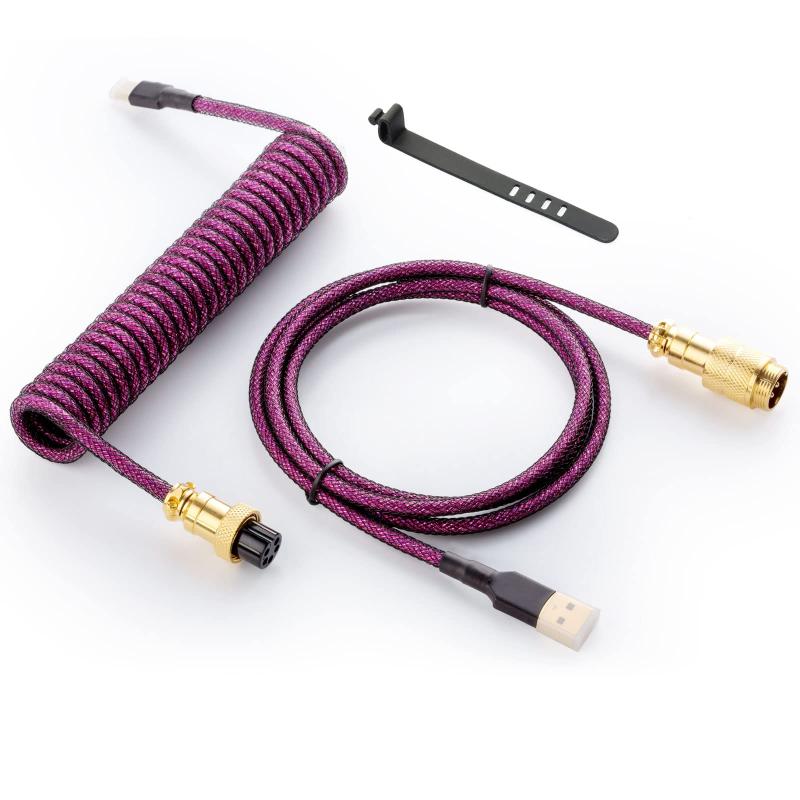 GUNMJO-コイル状キーボードケーブルスターライト。