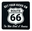 ルート66 ラバー コースター ROUTE66 R66 RT66 アメリカン雑貨 アメ雑